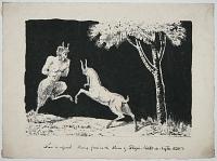 [A scene from mythology: Satyr and Goat.]