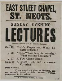 East Street Chapel, St. Neots.  Sunday Evening Lectures