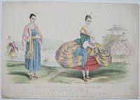 Japanese Girls, Before and After the First Importation of Crinoline.
