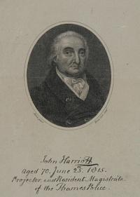 John Harriott. aged 70, June 25th. 1815. Projector, and Resident Magistrate of the Thames Police.