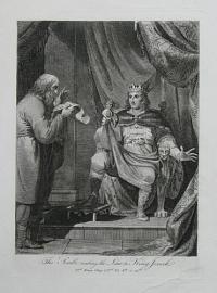 The Scribe reading the Law to King Josiah. 2.nd Kings Chap 22.nd Ver 8.th to 11.th.