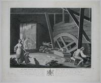 Plate V. To the Right Hon.ble Wills Hill, Earl of Hillsborough, This Plate representing a Perspective View of a Scutch Mill, with the Method of Breaking the Flax with groved Rollers, and Scutching it with Blades fixt on a Shaft, both turn'd by the Main