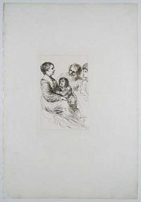 [A woman and her child, with two men.]