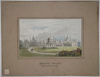 Brighton Pavilion. The Steyne Front. [Old ink mss.]