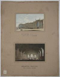 Brighton Pavilion. North Front of the Stables. Brighton Pavilion. The Riding Stables [Old ink mss.]