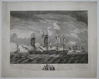 To Captain Peere Williams his Officers and Seamen, This Plate representing their Engageing & Taking the French Frigate La Nymphe on the 10th of August 1780,
