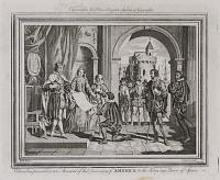Columbus presenting an Account of his Discovery of America to the King and Queen of Spain.