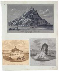 [7 pen and ink sketches of Mesapotamia/Iraq and a pencil drawing of the Pyramids.]