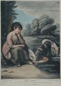 Girl and Piggs. From the Original Picture in the Collection of the Right Honourable the Earl of Gainsborough.
