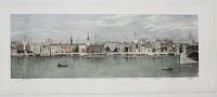 [Section showing St. Mary Somerset to Southwark Bridge, from 'View of the North Bank of the Thames from Westminster Bridge, to London Bridge. Shewing that Part of the Improvements Suggested by Lt.-Col. Trench, which is Intended to Carry into Execution.']