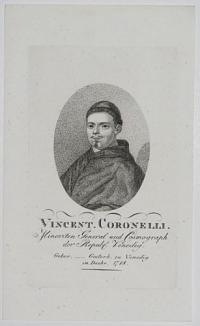 Vincent. Coronelli. Kinoriten General und Cosmograph der Republ. Venedig. Gebor.__Gestorb. zu Venedig im Decbr. 1718.