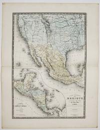 Carte Générale du Mexique et de la partie Sud-Ouest des Etats-Units. Carte de l'Amérique Centrale ou des Républiques de Guatemala, San-Salvador, Honduras, Nicaragua, Costa-Rica.