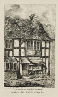 The House at Stratford on Avon, in which Shakespeare was born.