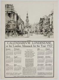 Calendarium Londinense or the London Almanack for the Year 1927. The Strand.