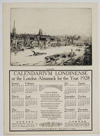 Calendarium Londinense or the London Almanack for the Year 1928. London River.