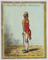 A Military Sketch, of a Gilt Stick, or Poker Emblazoned.