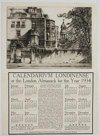 Calendarium Londinense or the London Almanack for the Year 1934. [Charles Dickens House.]