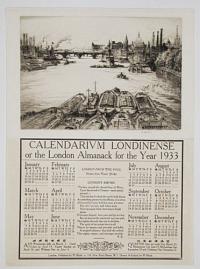 Calendarium Londinense or the London Almanack for the Year 1933. London from the Pool, Drawn from Tower Bridge.