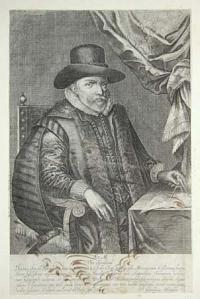 Aet. M. Viri clarissimi Joannis Speed.Corpore suo levat est July 28. 1629.  D. Georgius Humble.