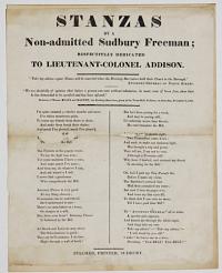 Stanza by a Non-admitted Sudbury Freeman; Respectfully Dedicated to Lieutenant-Colonel Addison.