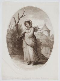[Woman carrying twigs.]