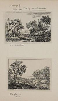 [Five landscape etchings by Christian Ludwig von Hagedorn]