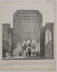 Transverse Secitonal Perspective of the Lobby to the New House of Commons as proposed by Francis Goodwin Architect [...]