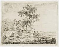 [Untitled landscape with cows and cottage.]