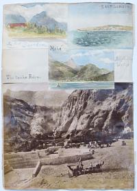 [Scrap album sheet of photographs and sketches made in Yemen, Mauritius, South Africa and the Seychelles]