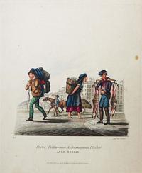 Porter, Fish-woman, & Journeyman Flesher. Auld Reekie.