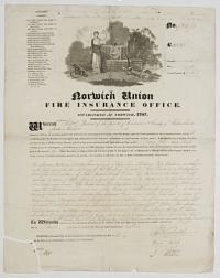 [Insurance Certificate.] Norwich Union Fire Insurance Office.