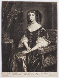 Catharina D.G. Magnae Britanniae Franciae et Hiberniae Regina. Filia Ioannis IIII Reg. Portug etc.