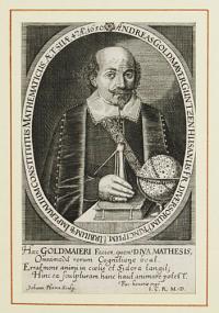 Andreas Goldmayer Guntzen Huanus Fr. Diversorum Principum, Urbium & Imperialium Constitutus Mathematicas Æt: Suae 47 A.o 1650.