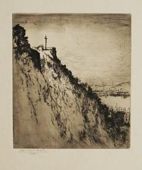 [Crucifix over a Harbour.]