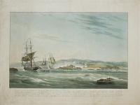 An attack made by a squadron under the command of Captain Charles Malcolm, of H.M.S. Rhin, on the 18th of July 1815, upon a convoy in the harbour of Corigeou (Bretagne)...