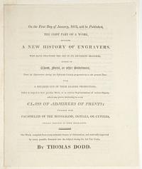 On the First Day of January, 1812, will be Published The First Part of a Work, Entitled A New History of Engravers, who have practised the Art if its different Branches, Either in Wood, Metal, or other Substances, From its Appearance during the Fifteenth