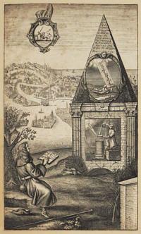 Frontispiece to Henry Hare's translation of Giovanni Francesco Loredano's 'The Ascents of the Soul']