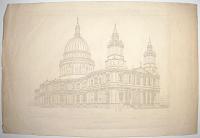 North West View of St Paul's Cathedral [pencil].