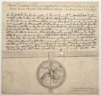 [Land grant, Cheshire]  Carta Donationis Terrarum in Congilton [Com: Cestriae] a Dno Henrico de Lacy Comite Lincoln Benedicto Filio Walteri de Stanley.