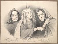 [Macbeth] [The Weird Sisters, played by] G.J. Bennett. Drinkwater Meadows. W.H. Payne. [facsimile signatures]
