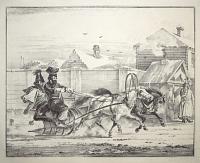 [A Russian two-horse sledge.]
