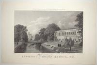 Cambridge University Almanack, 1855. Trinity College Library & St John's College, New Buildings.