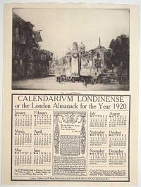 Calendarium Londinense or the London Almanack for the Year 1919. The Cenotaph, Whitehall.