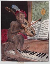 [A monkey and violin] De Beriot.