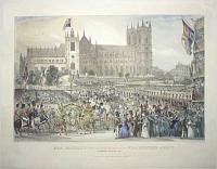 Her Majesty Proceeding in State to Westminster Abbey. Crowned June 28th 1838.