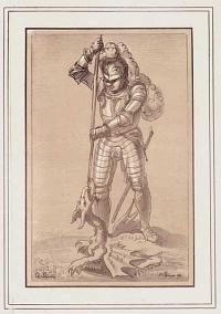 [St George and the Dragon.]