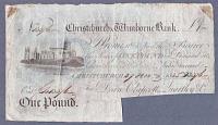 [Banknote] Christchurch & Wimbourne Bank.