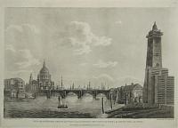 View of Blackfriars Bridge and St Paul's Cathedral, from the Patent Shot Manufactory on the South Side of the River.