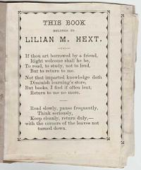This Book Belongs to Lilian M. Hext.