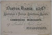 Norton, Hargrave & Co. Australian & Foreign Advertising Agents,